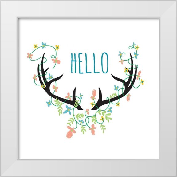 Weiss, Jan 12x12 White Modern Wood Framed Museum Art Print Titled - Hello