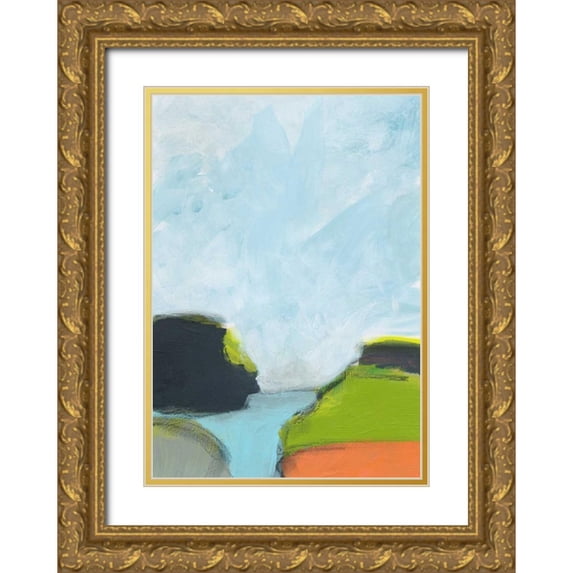 Weiss, Jan 14x18 Gold Ornate Wood Framed with Double Matting Museum Art Print Titled - Landscape No. 87