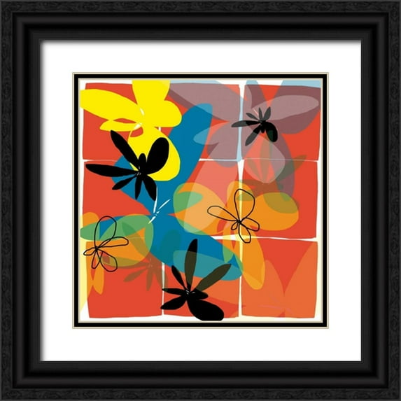Weiss, Jan 15x15 Black Ornate Wood Framed with Double Matting Museum Art Print Titled - Pop Goes Space Three