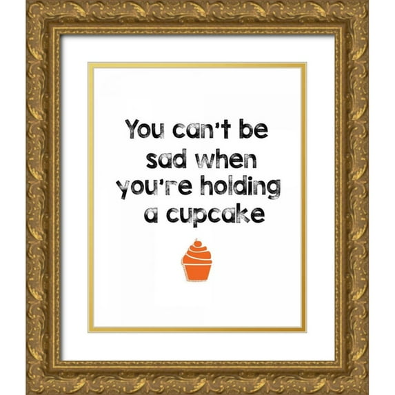 Weiss, Jan 15x18 Gold Ornate Wood Framed with Double Matting Museum Art Print Titled - Cupcake