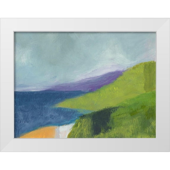 Weiss, Jan 18x15 White Modern Wood Framed Museum Art Print Titled - PCH 1 Central Coast