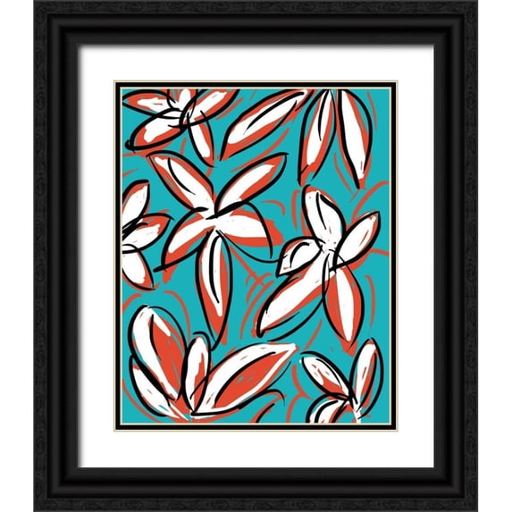 Weiss, Jan 20x24 Black Ornate Wood Framed with Double Matting Museum Art Print Titled - Wild Garden Two