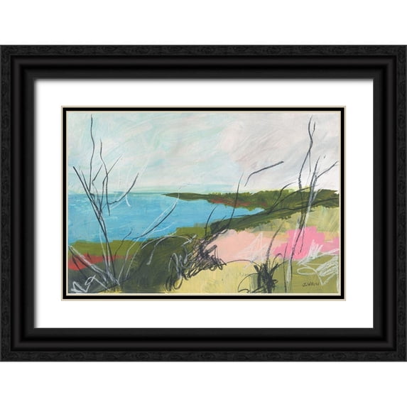 Weiss, Jan 24x17 Black Ornate Wood Framed with Double Matting Museum Art Print Titled - To The Sea No. 1