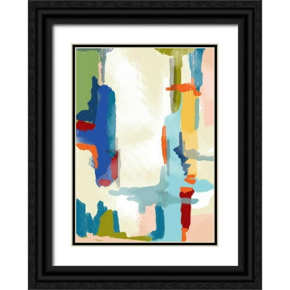 Weiss, Jan 24x32 Black Ornate Wood Framed with Double Matting Museum Art Print Titled - Deconstructed Landscape 1