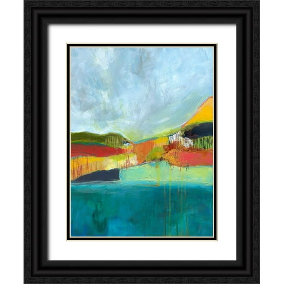 Weiss, Jan 25x32 Black Ornate Wood Framed with Double Matting Museum Art Print Titled - View across the Bay
