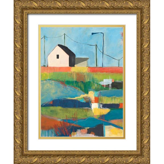 Weiss, Jan 25x32 Gold Ornate Wood Framed with Double Matting Museum Art Print Titled - Western Edge