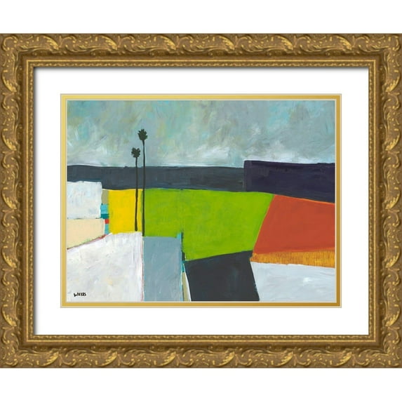 Weiss, Jan 32x25 Gold Ornate Wood Framed with Double Matting Museum Art Print Titled - Composed Earth