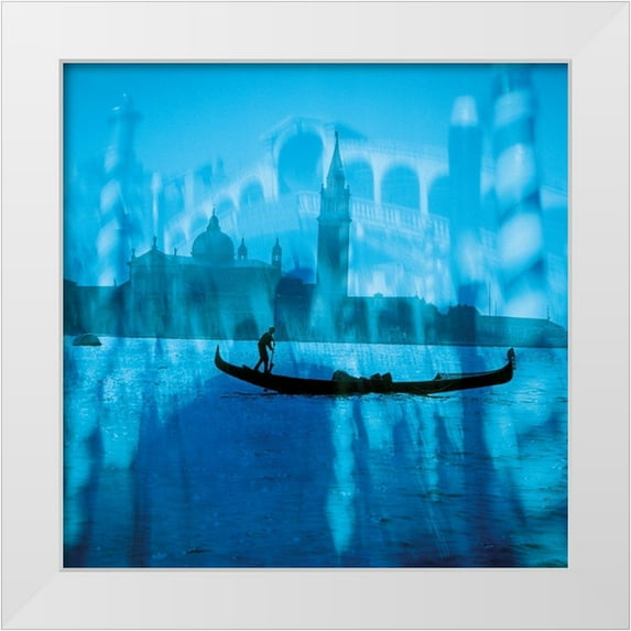 Weissing, Gerd 20x20 White Modern Wood Framed Museum Art Print Titled - BLUE VENICE