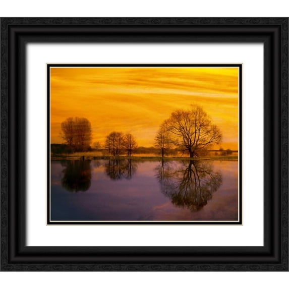 Weissing, Gerd 24x20 Black Ornate Wood Framed with Double Matting Museum Art Print Titled - Afterglow II