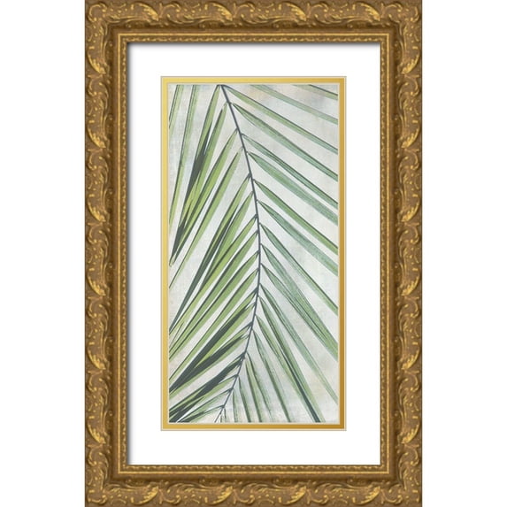 Weisz, Irene 14x24 Gold Ornate Wood Framed with Double Matting Museum Art Print Titled - Palm Escape I