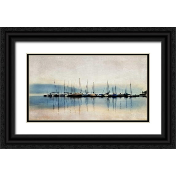 Weisz, Irene 18x12 Black Ornate Wood Framed with Double Matting Museum Art Print Titled - Serene