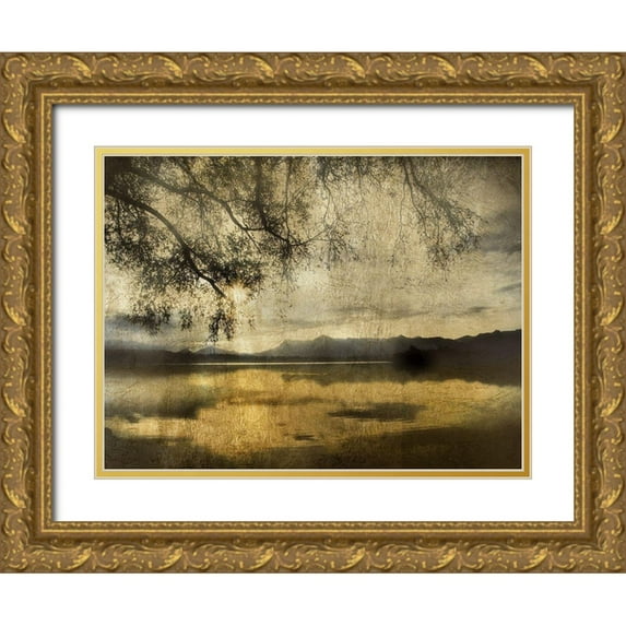 Weisz, Irene 18x15 Gold Ornate Wood Framed with Double Matting Museum Art Print Titled - Golden Staffelsee Lake