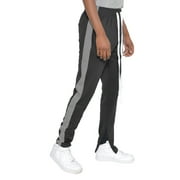 Weiv Gear Men’s Track Pants – Classic Slim Fit Side Stripe Drawstring Waist Ankle Zipper Active Workout Joggers Sweatpants