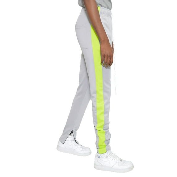 Weiv Gear Men’s Track Pants – Classic Slim Fit Side Stripe Drawstring Waist Ankle Zipper Active Workout Joggers Sweatpants