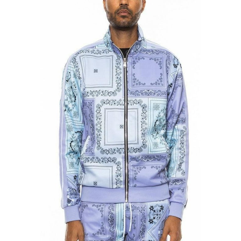 Weiv Mens Paisley Bandana Track Jacket Walmart