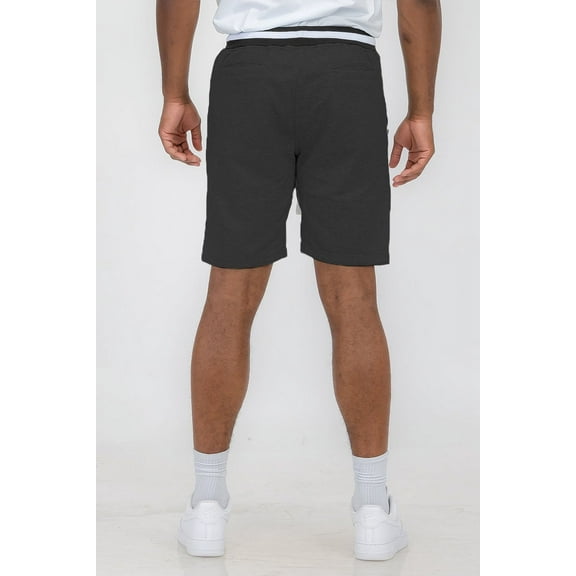 Weiv Mens Sweat Shorts Brushed French Terry Lightweight Shorts with Pockets Striped Band