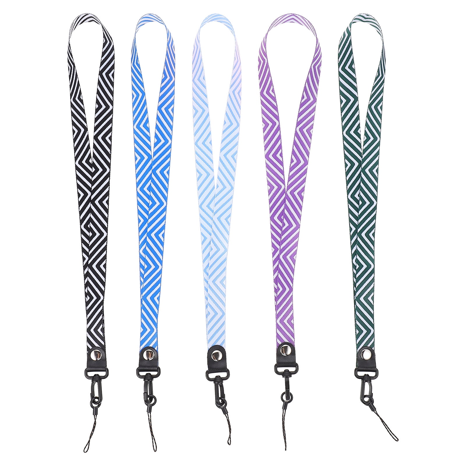 Weiwei 5pcs Coloured Neck Lanyard for Keys Glasses Offices School