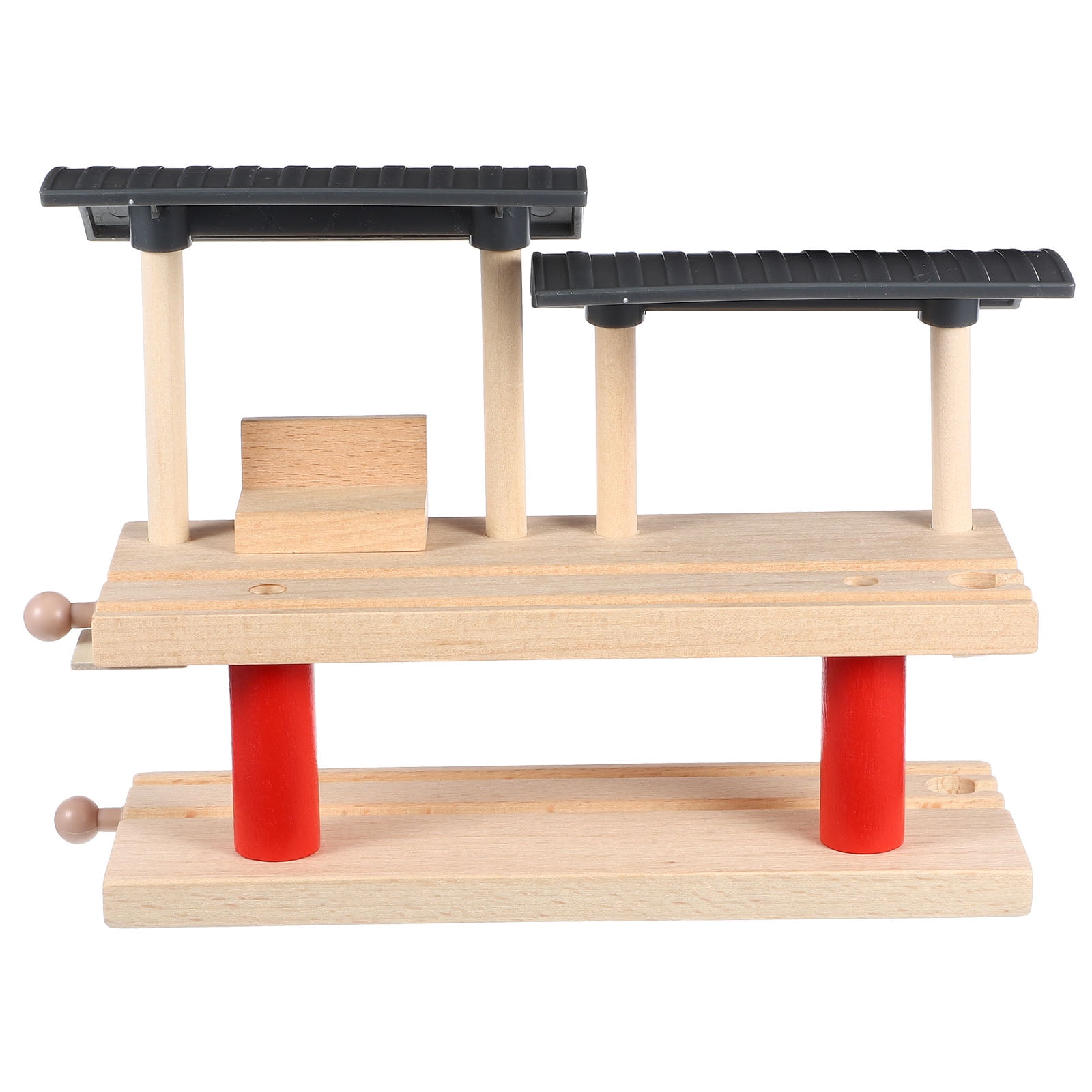 Weiweiguan 1 Set Doubledeck Train Platform Toy Early Educational Diy