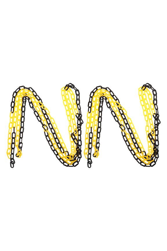 2pcs Traffic Caution Chains Safety Barrier Chain Security Chain Safety Chain for Crowd Control (5 meter)