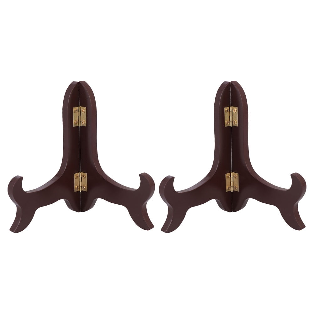 Weiweiguan 2pcs Wooden Picture Frame Stand Plate Display Rack Desktop ...