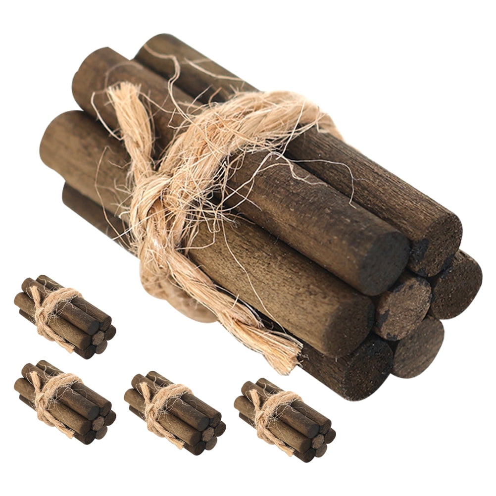 Weiweiguan 5Pcs Miniature Firewood Playset Doll House Firewood Pile