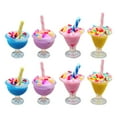 Weiweiguan 8pcs Dollhouse Landscape Decors Ice Cream Model Decorations