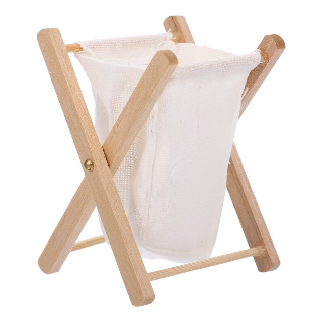 Weiweiguan Doll House Miniature Laundry Basket Doll House Folding