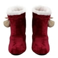 thumbnail image 1 of Weiweiguan Non-Slip Indoor Ankle Bootie Cotton Flannel Warm Shoes (1 Pair), 1 of 6