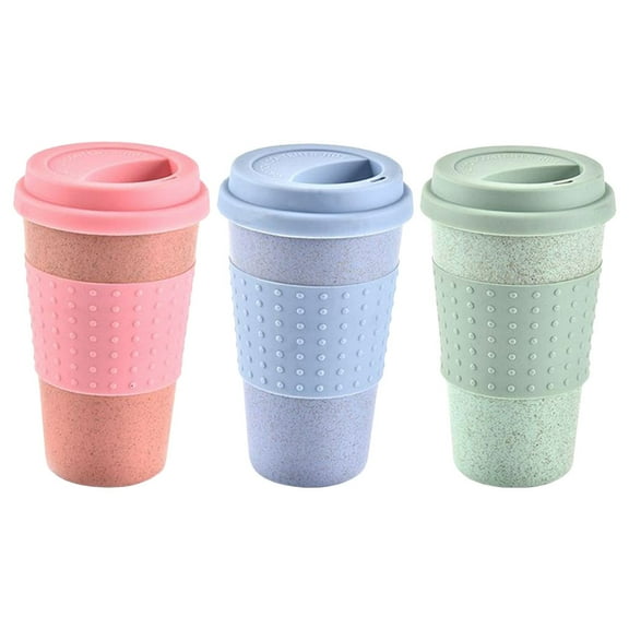 Weiweiguan Wheat Straw Cups with Lids - Unbreakable & Reusable