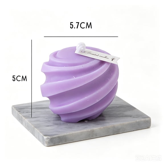 Weiwen 3Pcs Modern Aesthetic Decor Candles, Pastel Geometric Soy Candles for Cozy Home Table Candles with Twisted Ribbed Sculpted