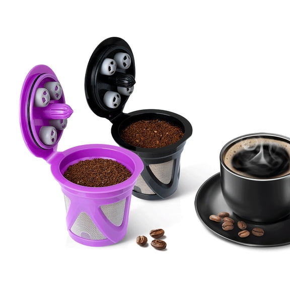 Weiwen Reusable Coffee Filters Pods for Keurig, Universal Refillable Coffee Pods with 5 Holes, Designed for Keurig K-Supreme, K-Supreme Plus, Keurig 1.0 & 2.0