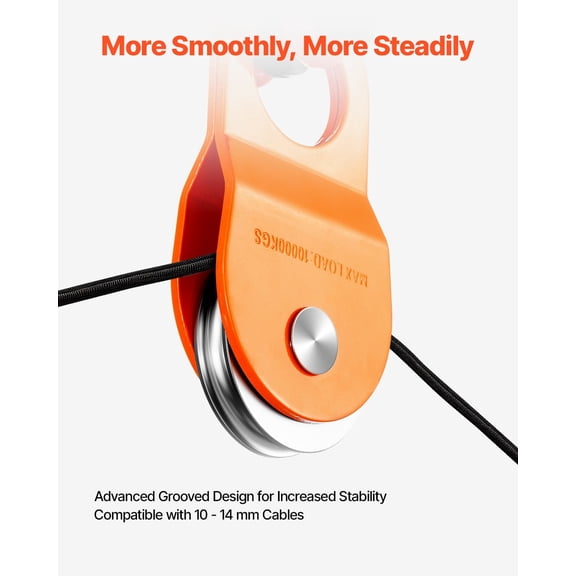 Weiyi-EC Winch Snatch Block 10 Ton Heavy Duty 22,000 Lbs Off Road Recovery Truck ATV UTV