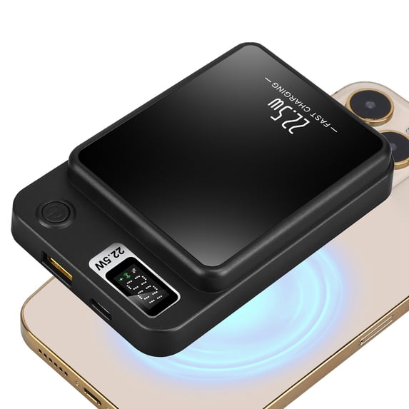 (Weiyi-EC)--1Pc 2 In 1 Magnetic Wireless Power Bank 10000mAh PD20W Fast Charger MagSafe Wireless Power Bank Fit For IOS Phones IOS Phone 17 Series And More.--(gfh54m4l,7[)