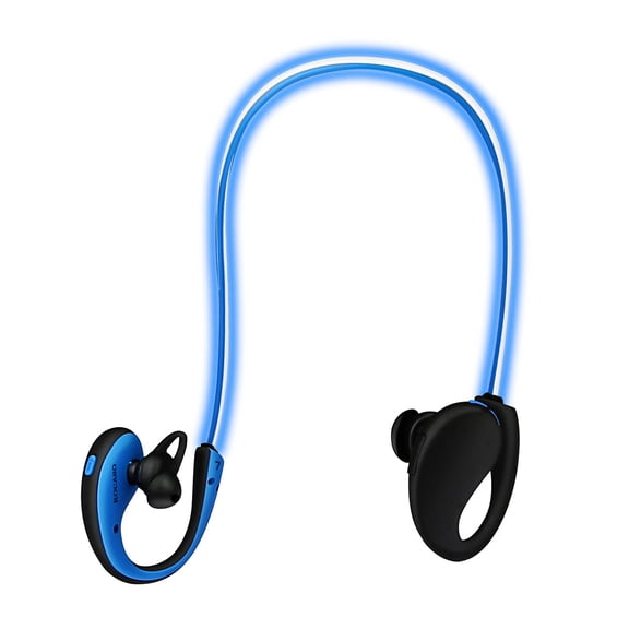 (Weiyi-EC)--1Pc Wireless Sports Headsets Wireless Neckband Earphones HD Stereo Sweat-proof Headphones Earbuds With  LED Light Mic 8Hrs Work Running.--(fg1m1,4';;)