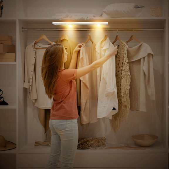 (Weiyi-EC)-- 2Pack Rechargeable Cabinet Light Motion Sensor Light Cordless LED Closet Lamp 3 Colors Dimmable Light For Kitchen Cabinet **--（ 6kjesd/）