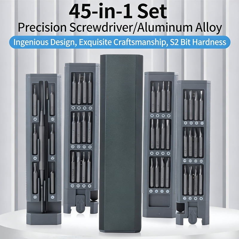 (Weiyi-EC)-- 45 In 1 Precision Screwdriver Set, Professional Small Screwdriver Set With Metal Case, Magnetic Repair Tool Kit **--（ 54;i）
