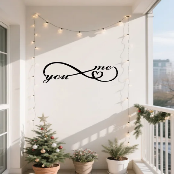 (Weiyi-EC)-- Custom Gothic Iron Wall Art Personalized Dark Romance Sign For Couples Home Decor **--( 8p;h)
