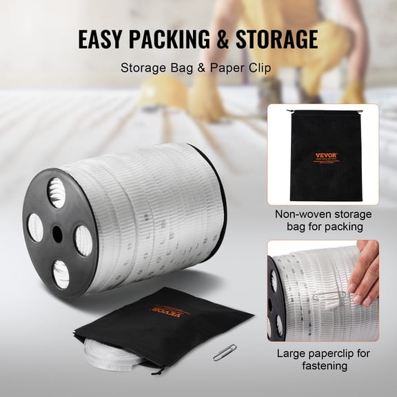 (Weiyi-EC)-- Polyester Pull Tape, 3/4" X 265' Mule Tape Flat Rope, 2500 Lbf Tensile Capacity, Printed Webbing Cable Pulling Tape For Packaging, Gardening, Commercial Electrical, Conduit Work, White ]