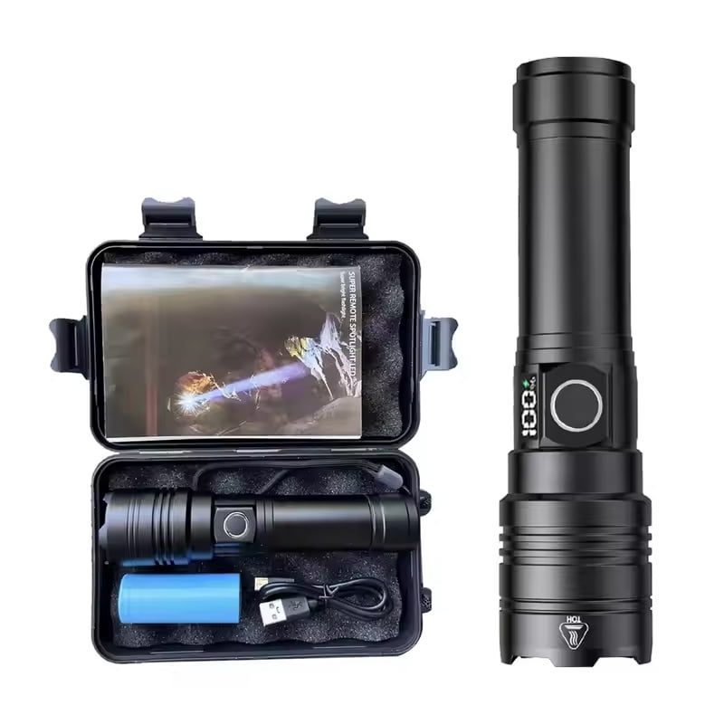 (Weiyi-EC)-- Rechargeable Flashlight 50000 Lumens Long Range Super ...