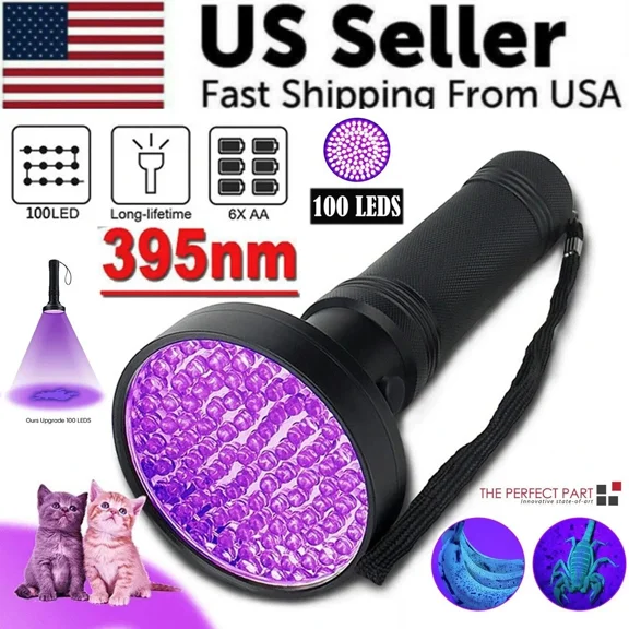 (Weiyi-EC)-- UV Ultraviolet Light LED Flashlight BlackLight 395nM Inspection Lamp Torch **--(56[p/ )