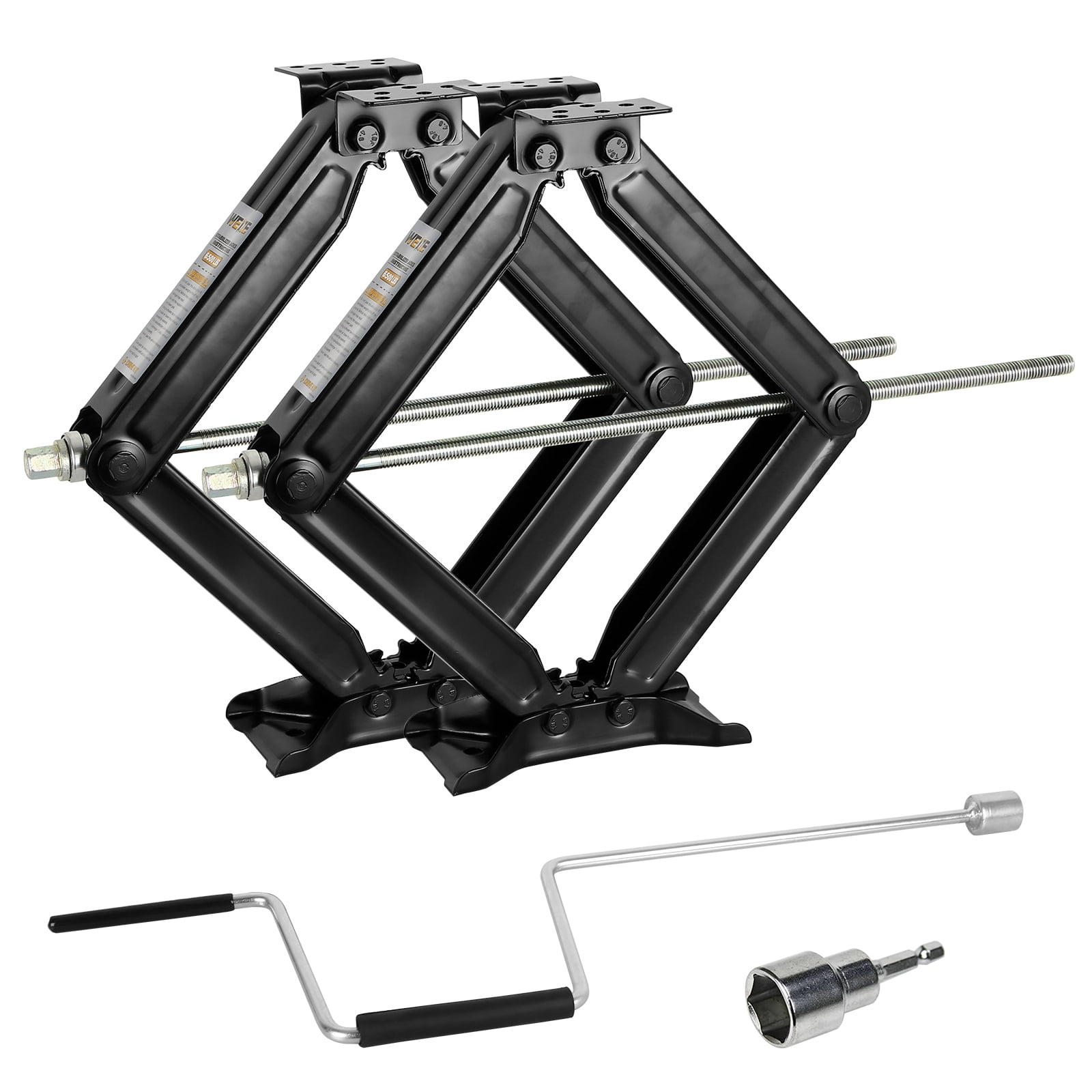 Weize HeavyDuty 6500lbs RV Trailer Stabilizer Scissor Jacks with