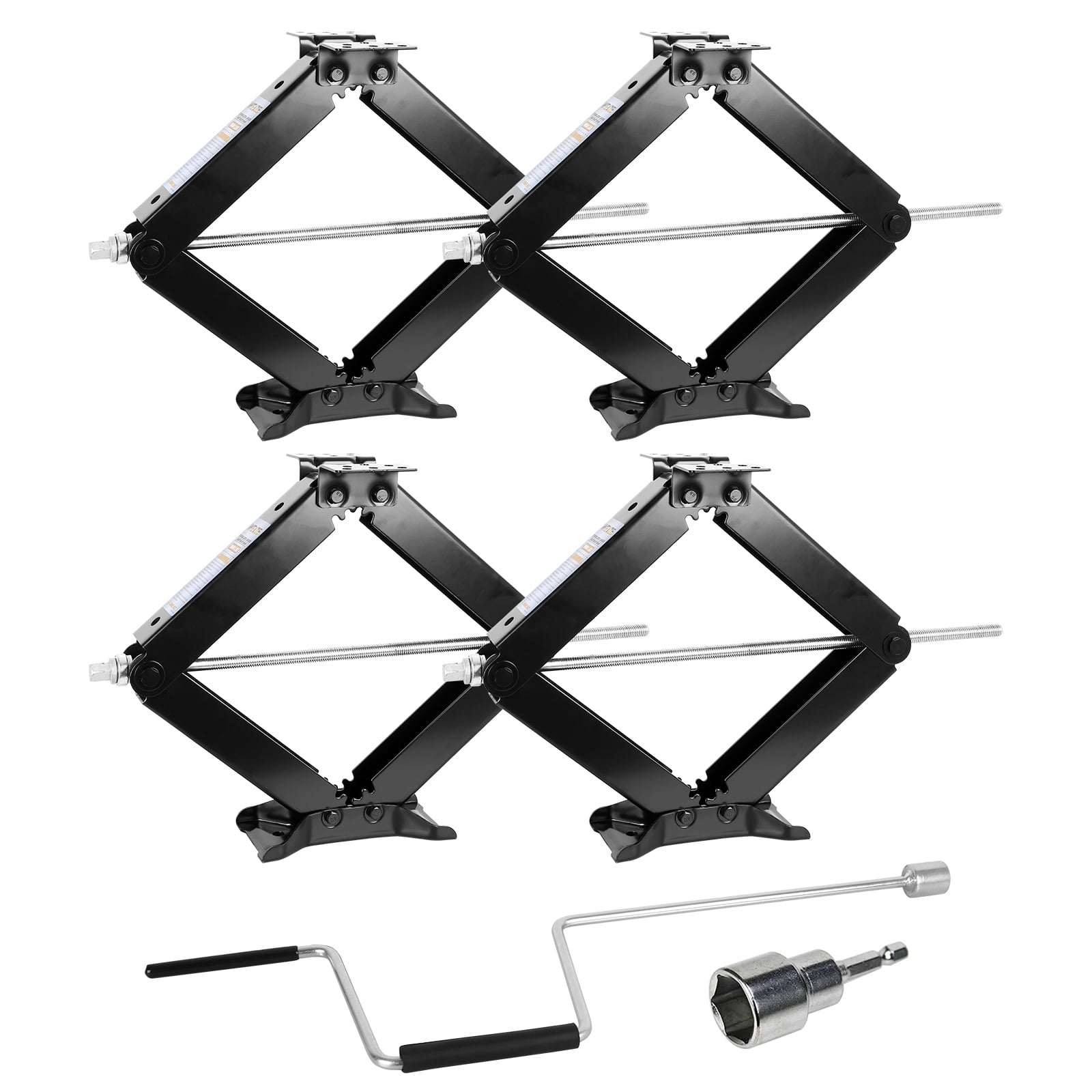 Weize 24in Camper RV Trailer Stabilizer Leveling Scissor Jacks with
