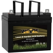 Weize AGM 12 Volt Vehicle Battery Group Size U1, 300 CCA