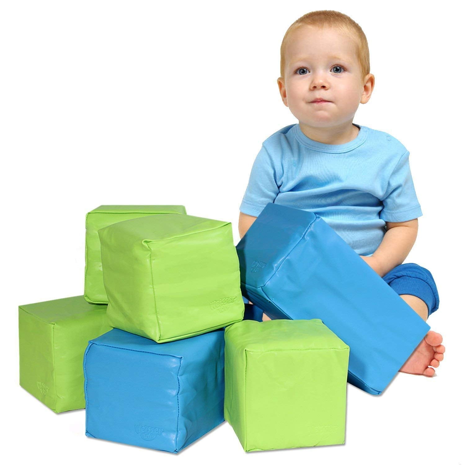 Weizzer Toys Memory Foam Soft Building Jumbo Blocks Set for Kids - 2 Rectangle and 4 Square Pieces Weizzer Toys Memory Foam Soft Building Jumbo Blocks Set for Kids - 2 Rectangle and 4 Square Pieces