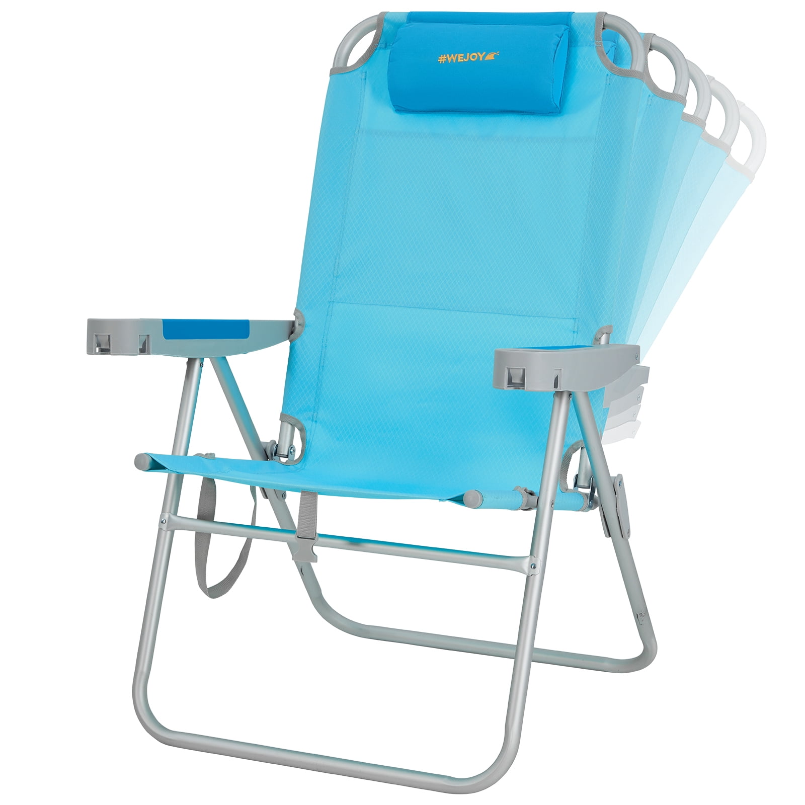 Ozark Trail High Back Hard Arm Camping Chair, Adult, Gray