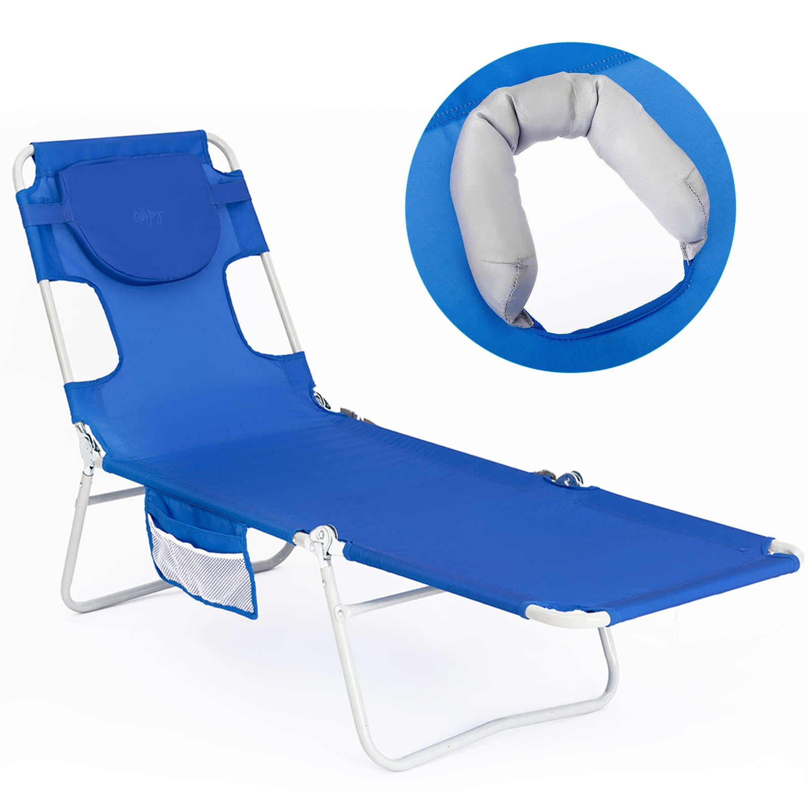 Layout Chairs For Tanning Folding Beach Lounge Chair 5-Position