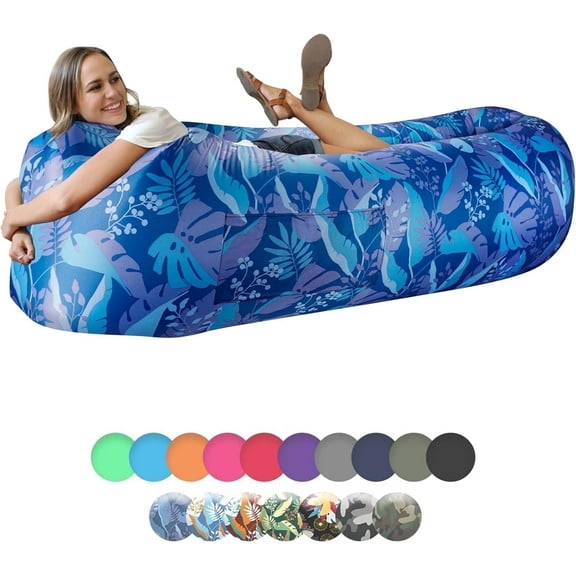 WEKAPO Inflatable Lounger Air Sofa Hammock-Portable,Water Proof& Anti-Air Leaking Design-Ideal Couch for Backyard Lakeside Beach Traveling Camping Picnics & Music Festivals