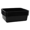 thumbnail image 1 of Wekioger 4-Pack 22 L Plastic Commercial Bus Tub, Large Restaurant Bus Box, Black, 1 of 7