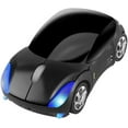 thumbnail image 1 of Wekity Ultra Small Cool Sports 3D Car Shaped Wireless Optical Mouse Mini Cordless Portable Mice for Business Travel Office Home School Gift (Black), 1 of 6