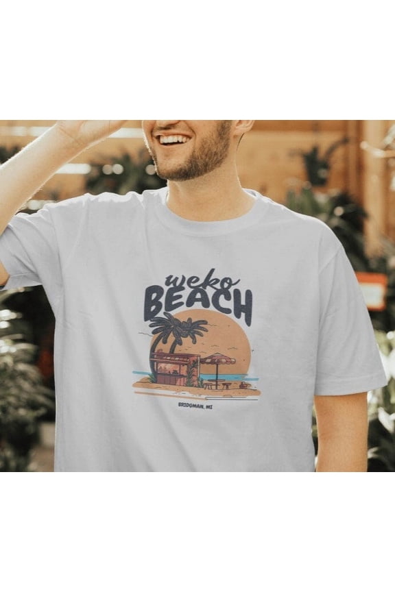 T-Shirt Lake Michigan Beach Vacation tee Weko Beach Campground Bridgman Sandy Michigan Boardwalk Warren Dunes Family Summer